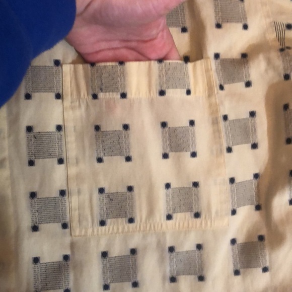 VTG yellow and blue button up - Picture 5 of 7